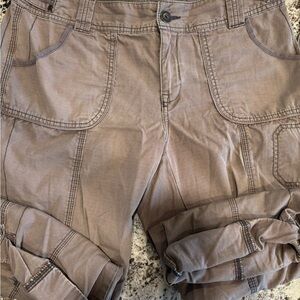 Eddie Bauer Taupe Casual Cargo Capris